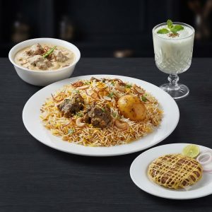 বাসমতি কাচ্চি, খাসির রেজালা, বোরহানী ও জালি কাবাব